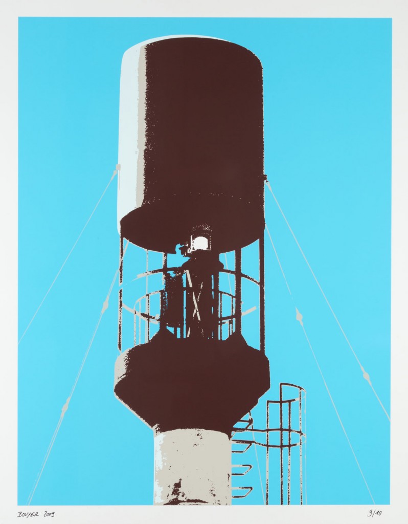 Tirage en sérigraphie 4 couleurs sur tôle d'aluminium, 2009. 77,5 x 99 x 2 cm. Tirage : 10 exemplaires, n., s.